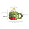 420ml Christmas Tree Ceramic Water Cup Creative Milk Mug with Lid Spoon Afternoon Camellia Flower Tea Coffee Cup Christmas Gift