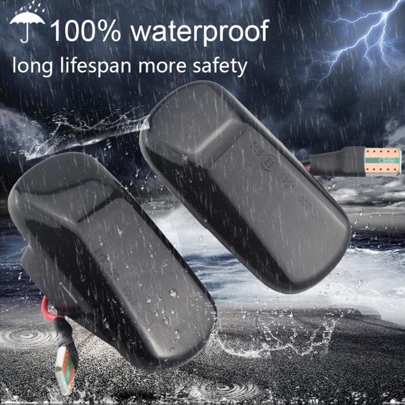 Waterproof Dustproof Bright LED Sequential Side Turn Signal Lamp Indicators for NA1 NA2 Vehicles Long Lasting Use 1 Pair