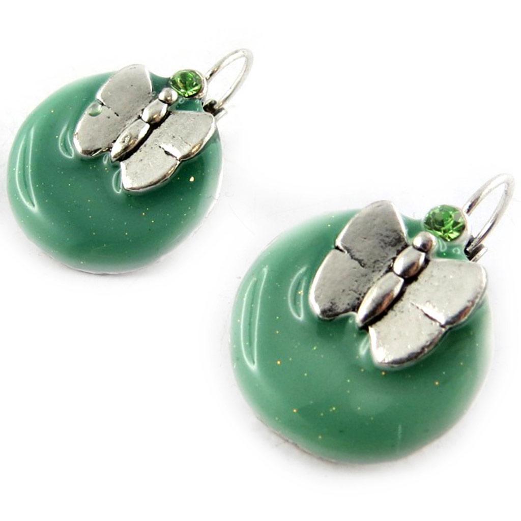 Les Trésors De Lily [E6981] - Dormeuses Créateur 'Macarons' Turquoise