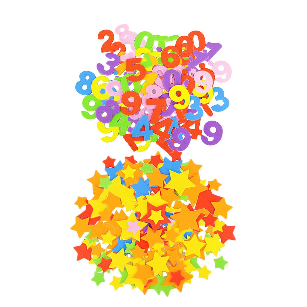 160 Pieces Kids Craft Stickers Numbers Scrapbooking Embellishments Tag for Albums Suitable