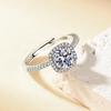 Elegant Square Zircon Ring: Shiny Luxury, Fashionable and Versatile Open Design