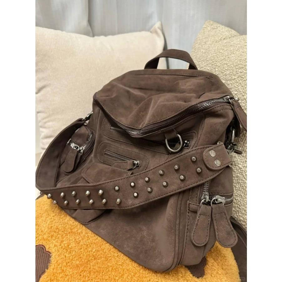 Neuer Pendler Rucksack Große Kapazität Modisch Vielseitig Mehrere Taschen Retro Studentenrucksack Reiserucksack