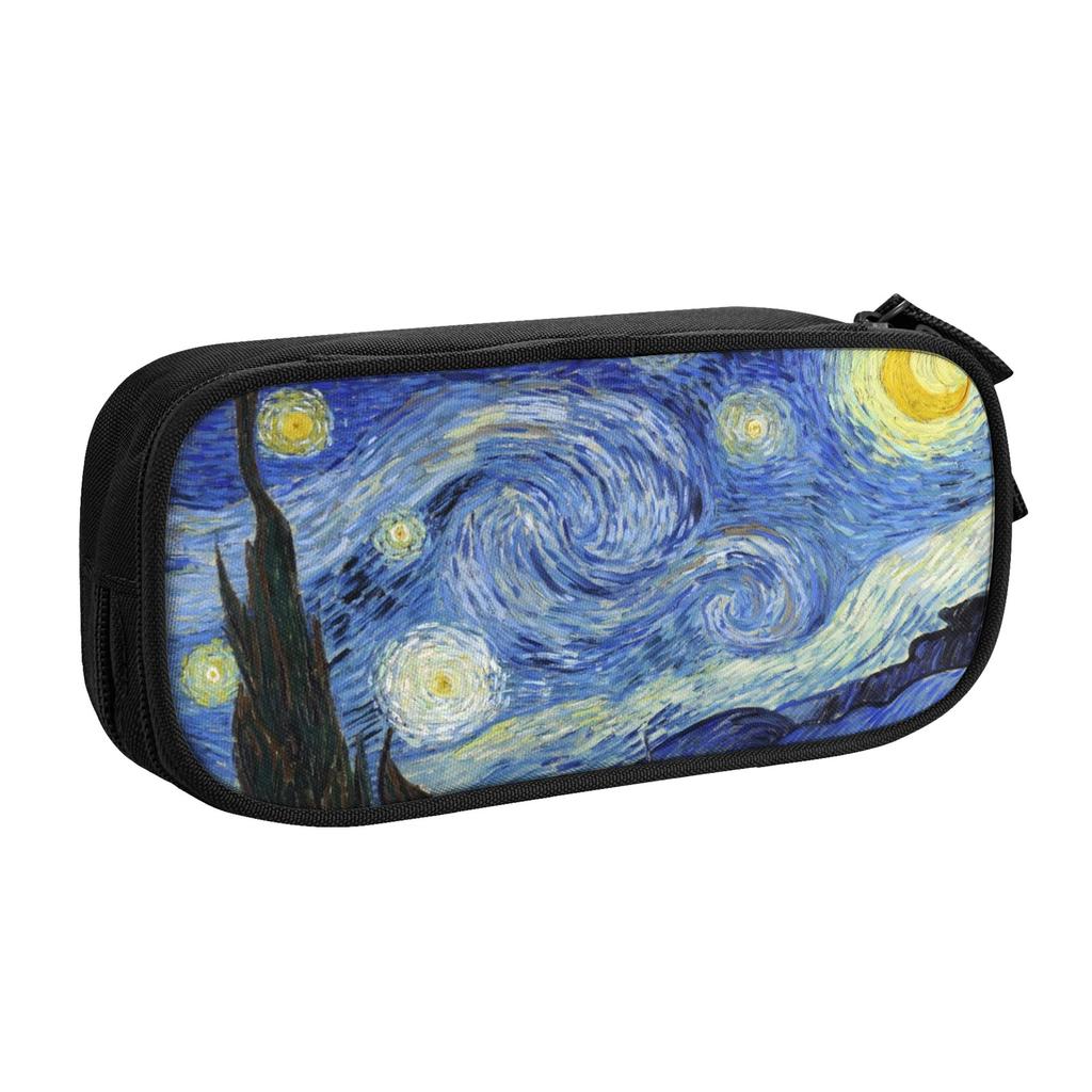 Starry Night Vincent Van Gogh Pencil Cases Cute Starry Sky Pen Bag Student Large Storage School Cosmetic Pencilcases Stationery