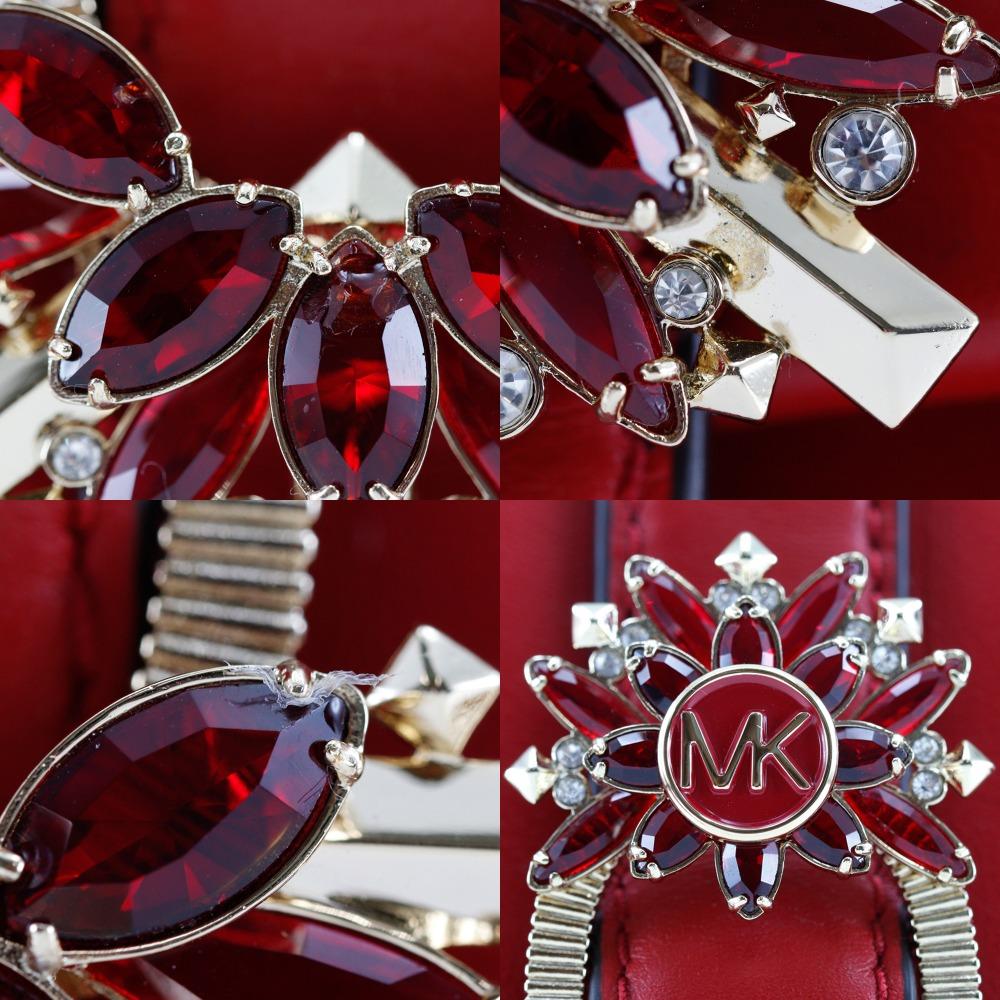 Michael Kors ChainShoulder Shoulder Bag CECE Red Leather Women Used