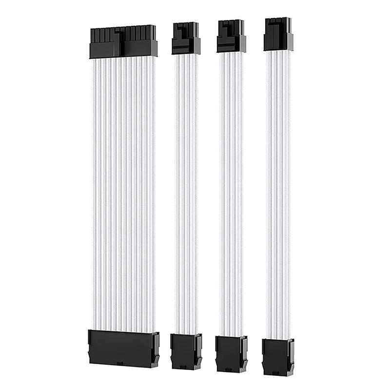 Psu Atx 24Pin Extension Cable Nylon Braided 8-Pin 6+2Pin Cord 24-Pin Motherboard Extension For Computer Pc Case Power Cable Kit