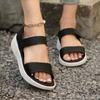 Fashion Women's Cloth Wedge Sandals Slip On Lightweight Walking Sandals Women Comfortable Summer Shoes Woman 2025