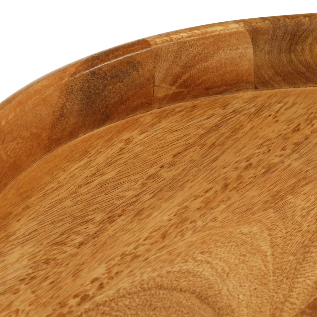 3 Piece Round Coffee Tables Set Solid Mango Wood