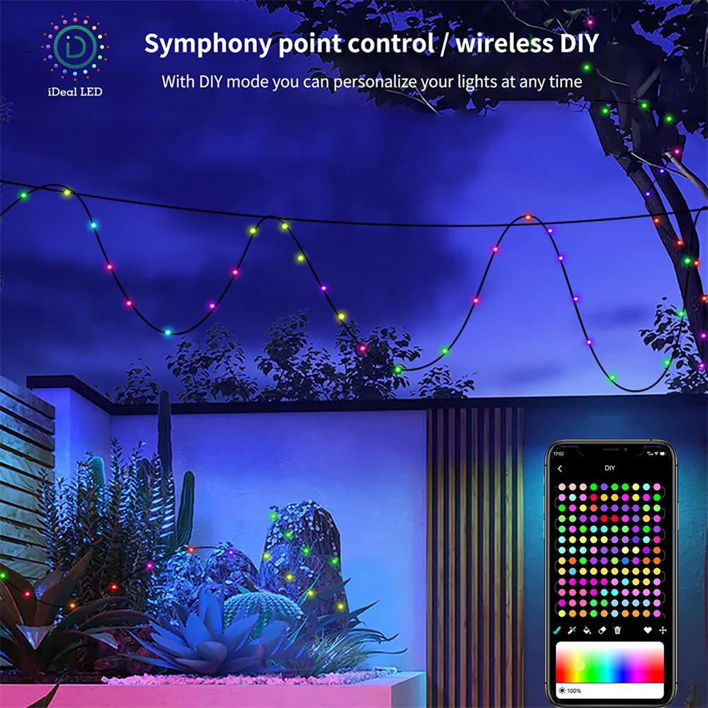 20/10/5M Christmas Tree RGB Lights Smart Waterproof 5V USB LED String Lamp Outdoor App Remote Control Garland Fairy Lights Decor