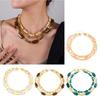 Stylish Geometric Multiple Layer Bead Necklace For Women Fashion Jewelry With Resin Accent Layer Designs For Daily Wear