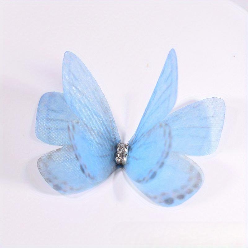 50pcs Mini Fabric Craft Butterflies 3D Simulation Pastel Butterfly Decorations for DIY Crafts Headdresses and Home Decoration.