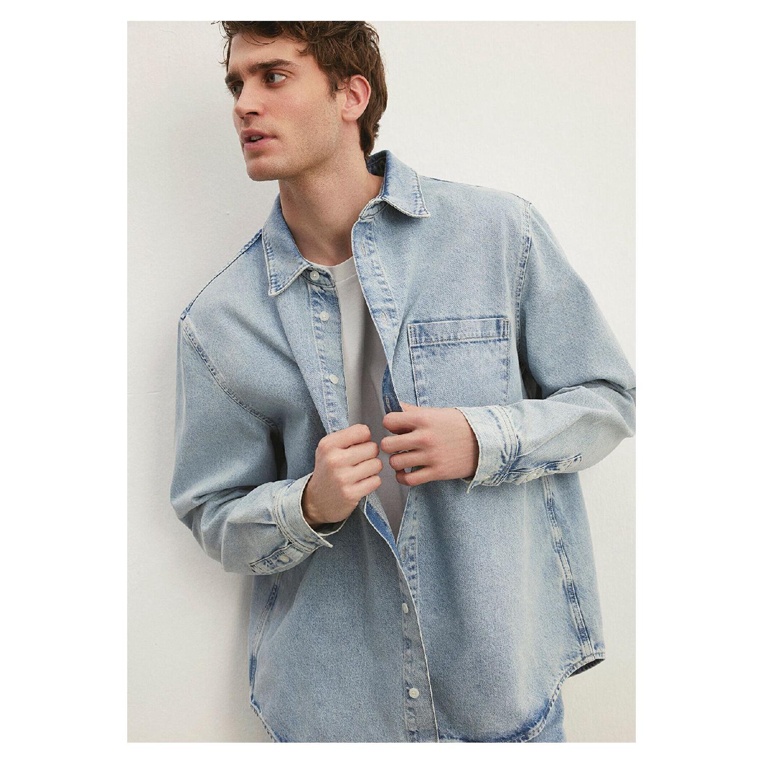 

Dillon 90s Shaded Light Blue Jean Shirt Regular Fit / Normal Cut 0210910-86630 XS