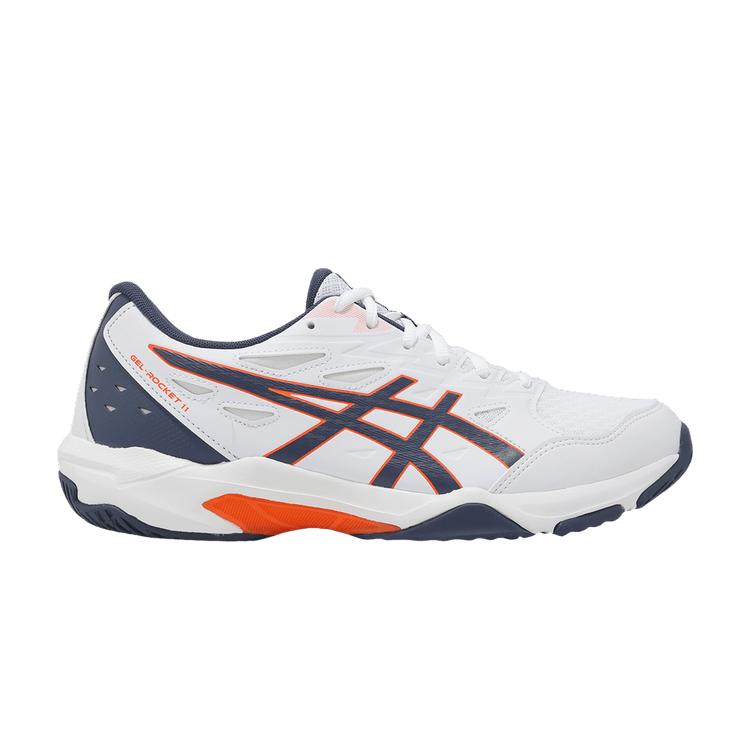 

ASICS Gel Rocket 11 2E Широкие Белый Дым Индиго Мужские Кроссовки 1073A077-101 42