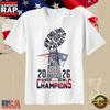 Patriot 2026 AFC Super 1Bowl LX Champions Roster Cup T-shirt Tops Tees Unisex