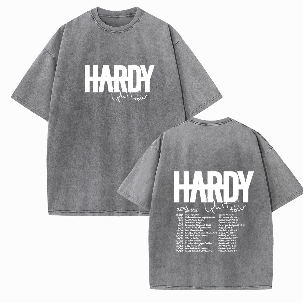 Hardy Quit Tour Shirts Vintage Harajuku Summer Fans Gift Unisex O-Neck Casual Short Sleeve Cotton T-Shirts Printing