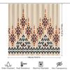 Modern Boho Geometric Pattern Shower Curtain For Bathroom Decor Orange Red Black Blue White Washable Waterproof Fabric (180X240C