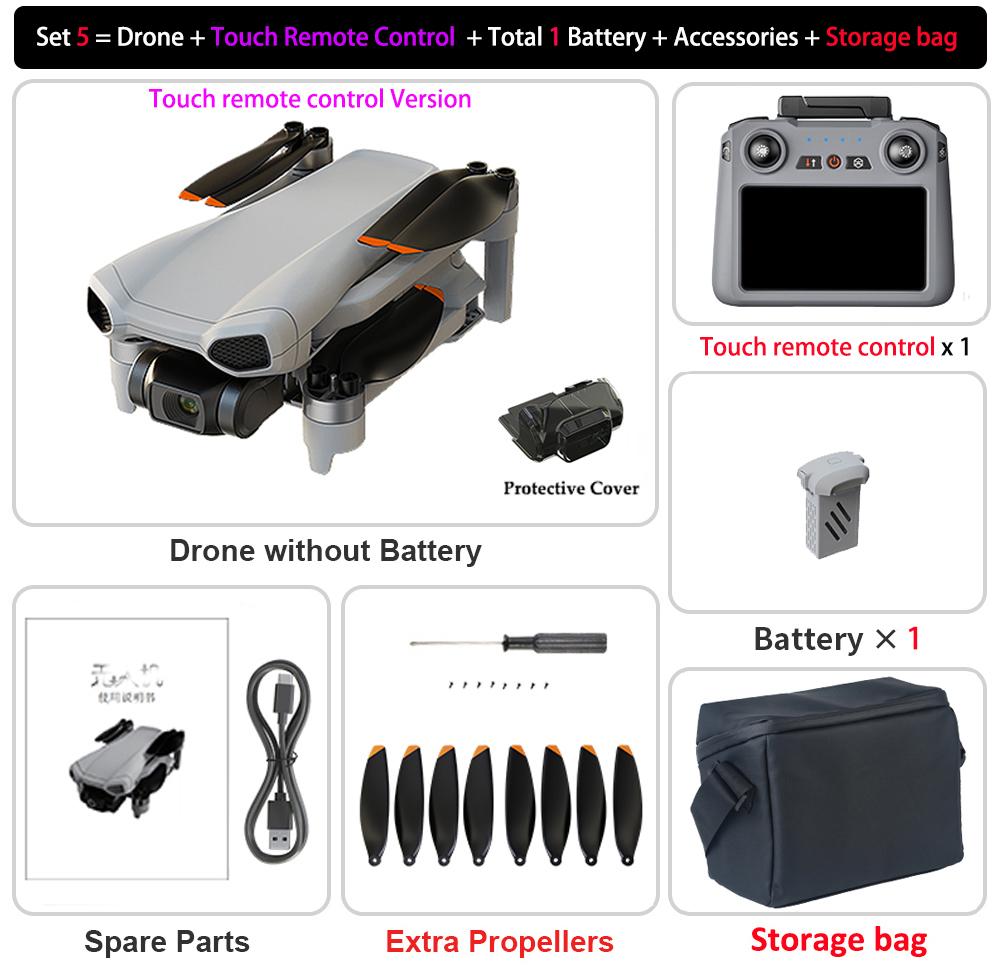 XIL 017 8K Camera Drone with 3-Axis Gimbal Foldable Quadcopter, 10KM HD Transmission Professional with 5G WiFi FPV Obstacle Avoidance Quadcopter
