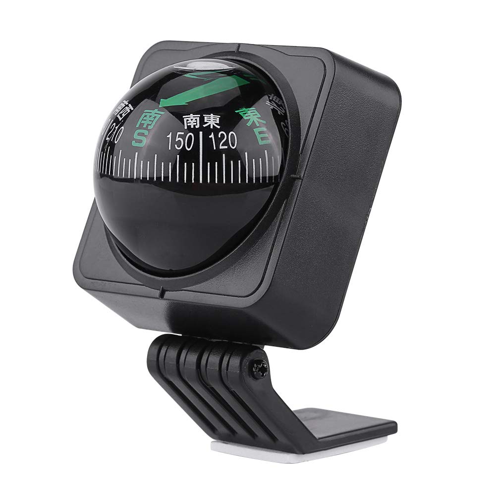 KIMISS Adjustable Car Dash Mount Compass Outdoor Navigation Compass Digital Hiking Oriented Guide Ball Truck Auto Marine Boat