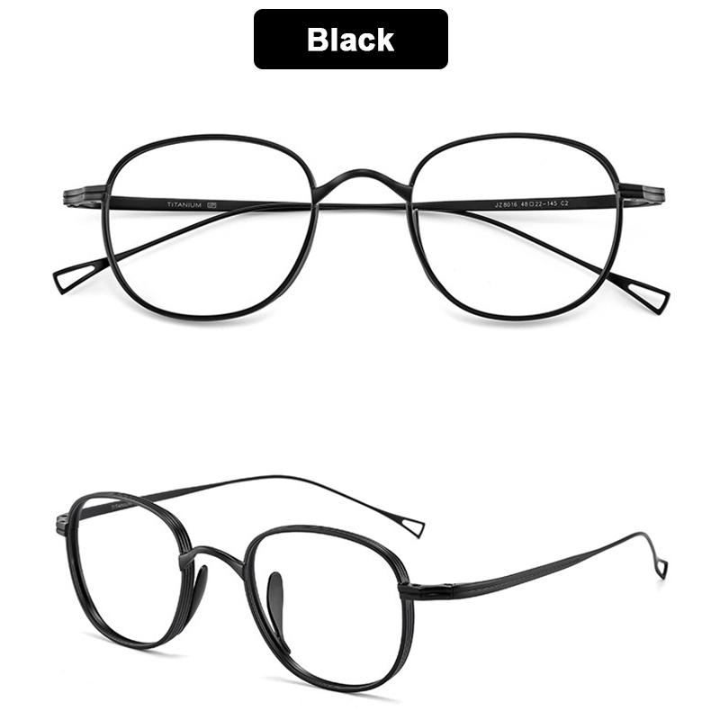 

Japanese Brand Replica Pure Titanium Luxury Eyeglasses Women Men Retro Ultra Light Wide Brim Eyewear Edge Design Frame Glasses Demo Lens чорний