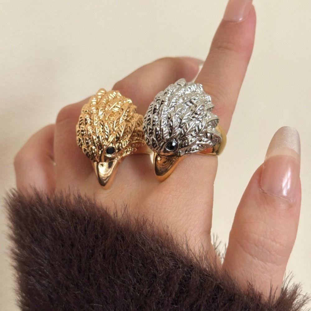 Punk Exaggerated Ring Cool Chunky Ring Creative Eagle Shape Ring  Decoration