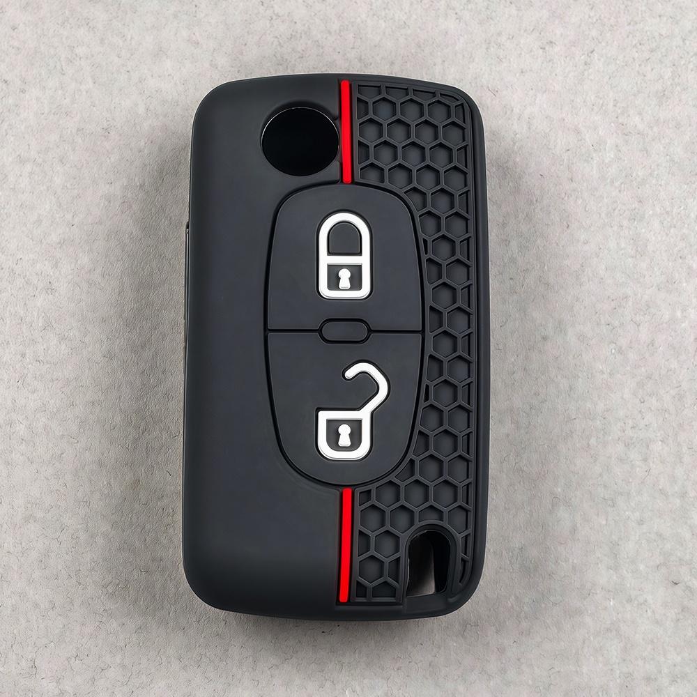 New Silicone Car Key Case Cover Keychain Fob Shell For Citroen C2 C3 C4 C5 C6 Xsara Berlingo For Peugeot 207 307 308 407 607 807