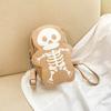 3D Skeleton Shoulder Bag Large Capacity Cute Ghost Purse Halloween Crossbody Bag  Holiday Gift