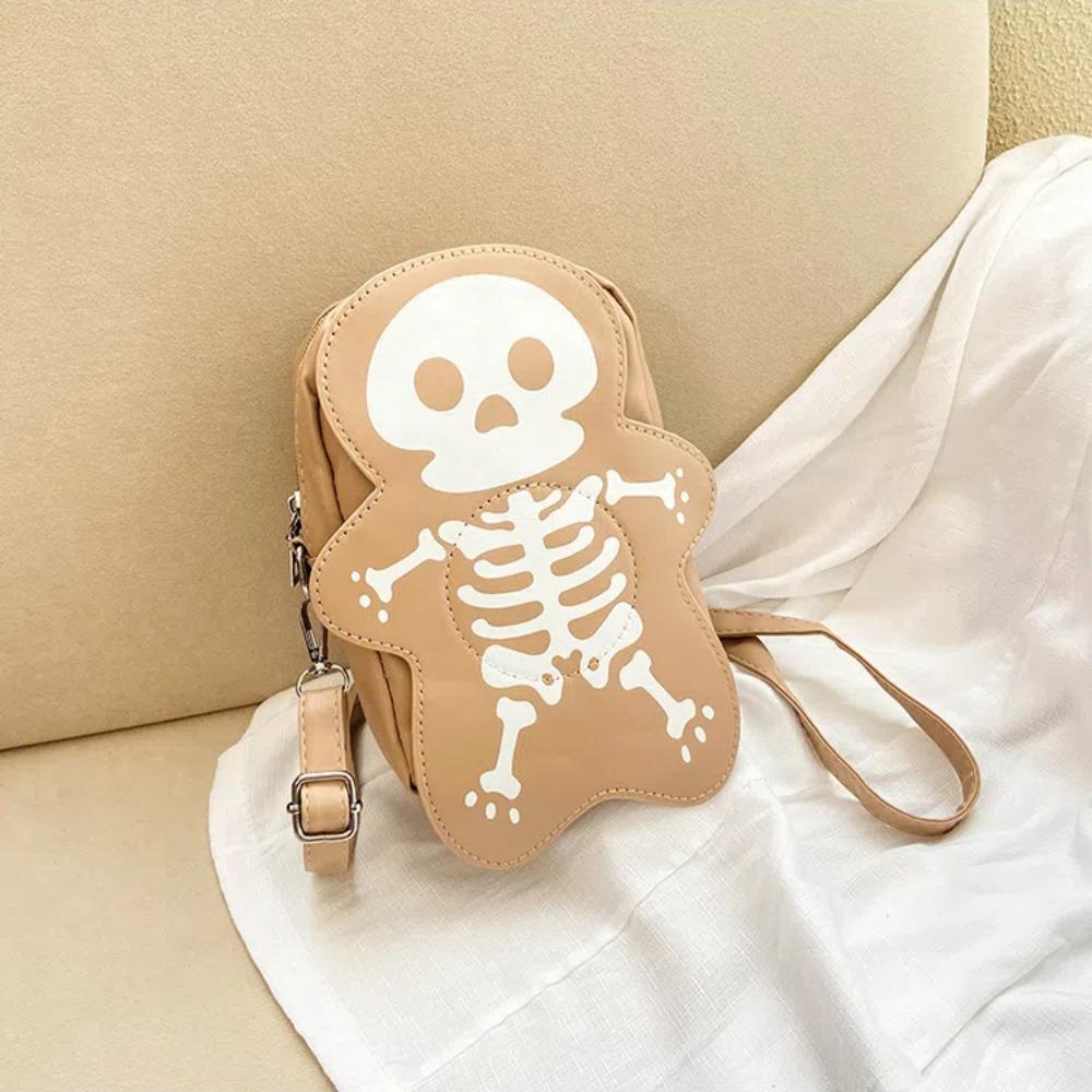 3D Skeleton Shoulder Bag Large Capacity Cute Ghost Purse Halloween Crossbody Bag  Holiday Gift