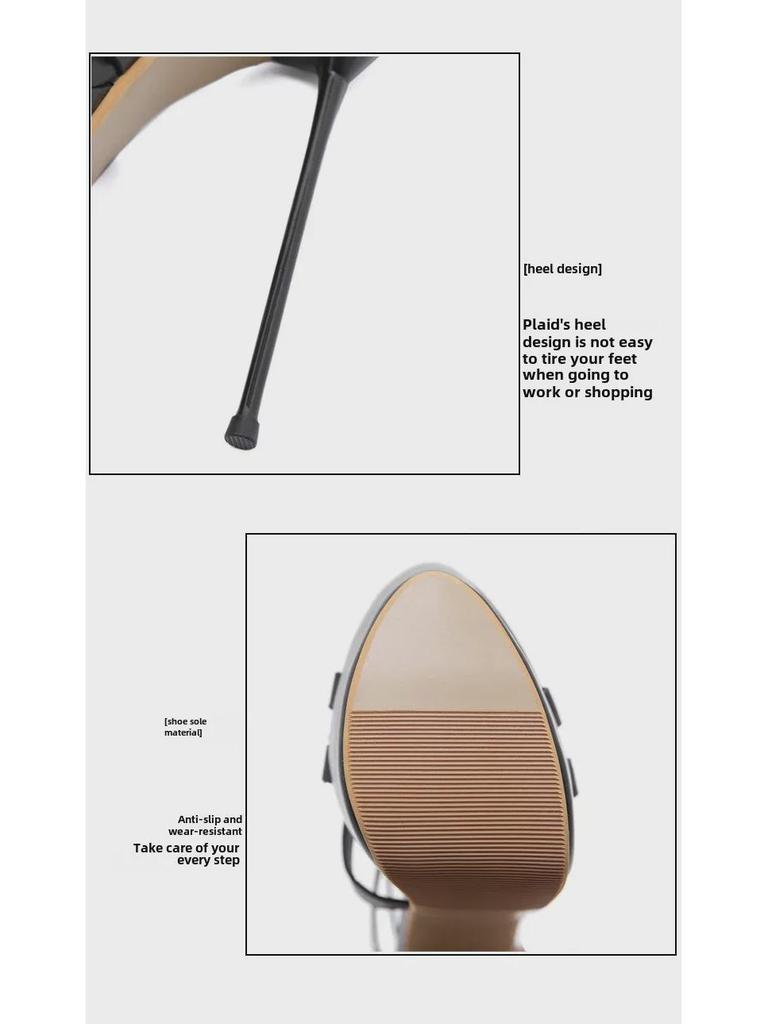 Women's Waterproof Platform Stilettos: Large-Size Sexy Pole Dance & Catwalk Hollow Sandals