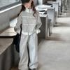 Completo Sportivo Casual Due Pezzi per Bambine e Ragazze Top a Manica Lunga e Pantaloni Lunghi