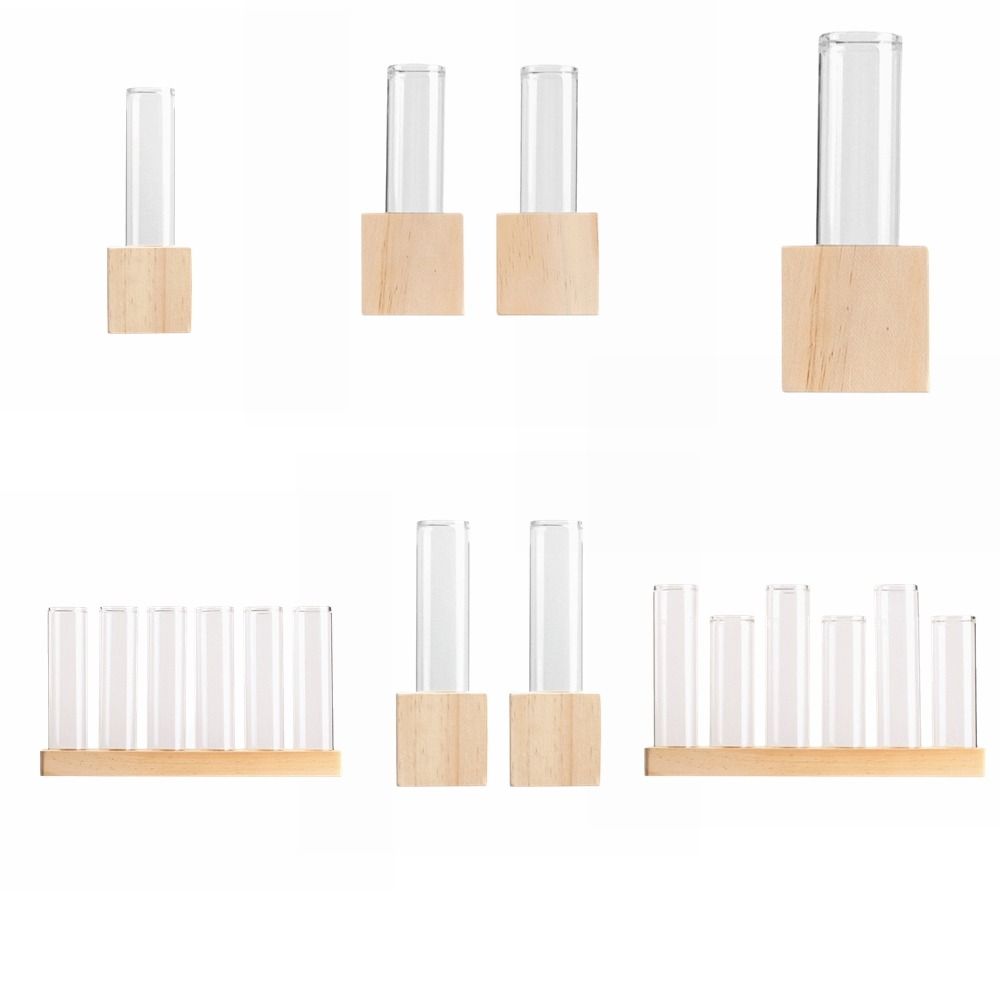 Home Decoration Glass Tube Vase Minimalist Flower Holder Hydroponic Flower Vase Indoor Planting
