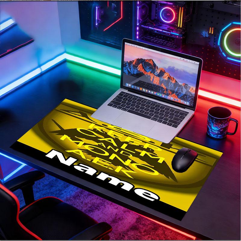 Custom Name Personalized AEK Athens FC Pattern Mousepad, Laptop PC Desk Mat, Decorative Desk Mat for Home Keyboard Pad Gift