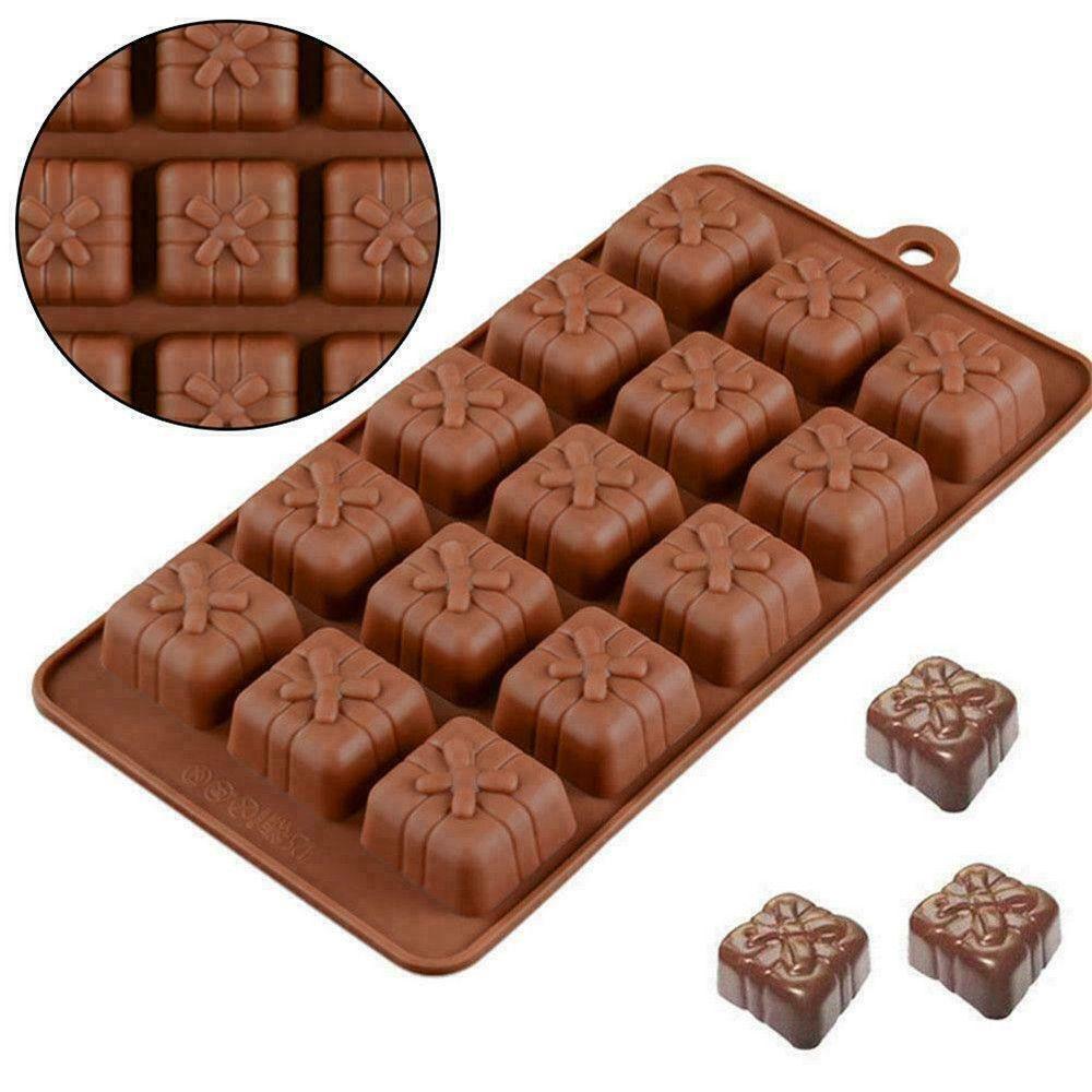 Pastry Decorating Handmade Silicone Chocolate Mold 3D Mould Cooking Baking Tools Christmas Gift Box
