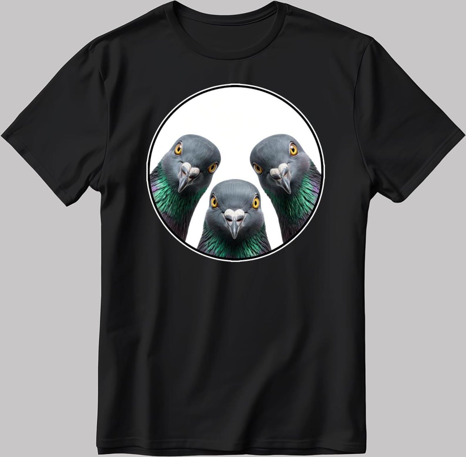 Pigeons Funny White-Black Men / Women T-Shirt YZ143 XL