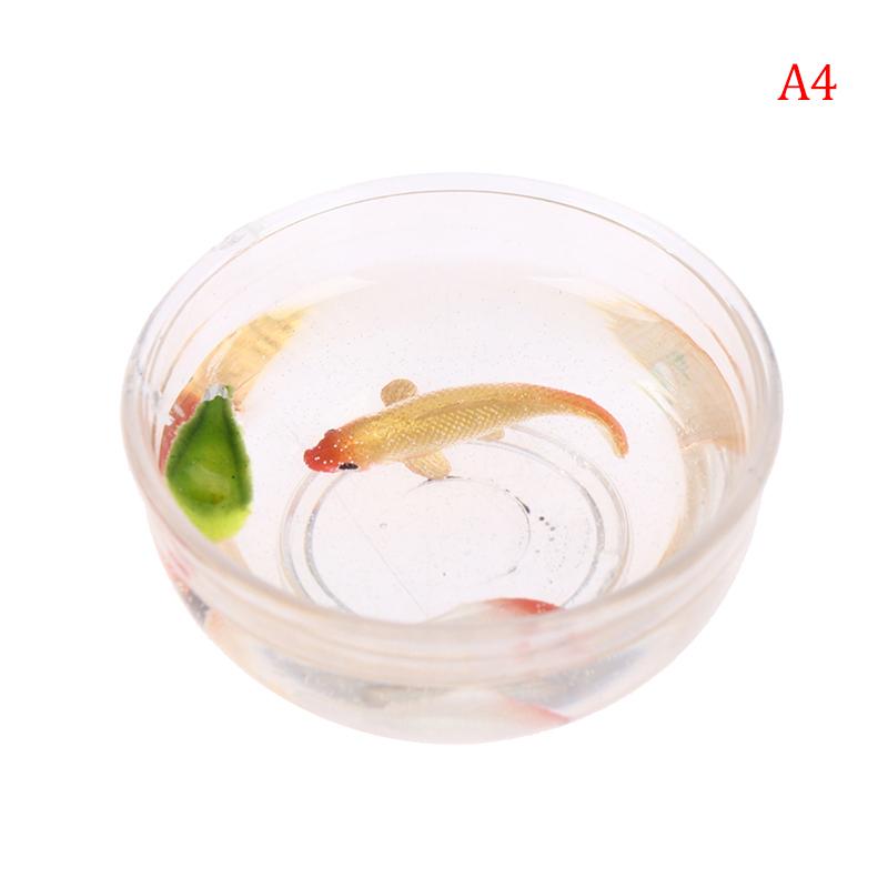 1/12 Lovely Dollhouse Miniature Glass Fish Tank Bowl Aquarium Doll House Home Ornaments Toys