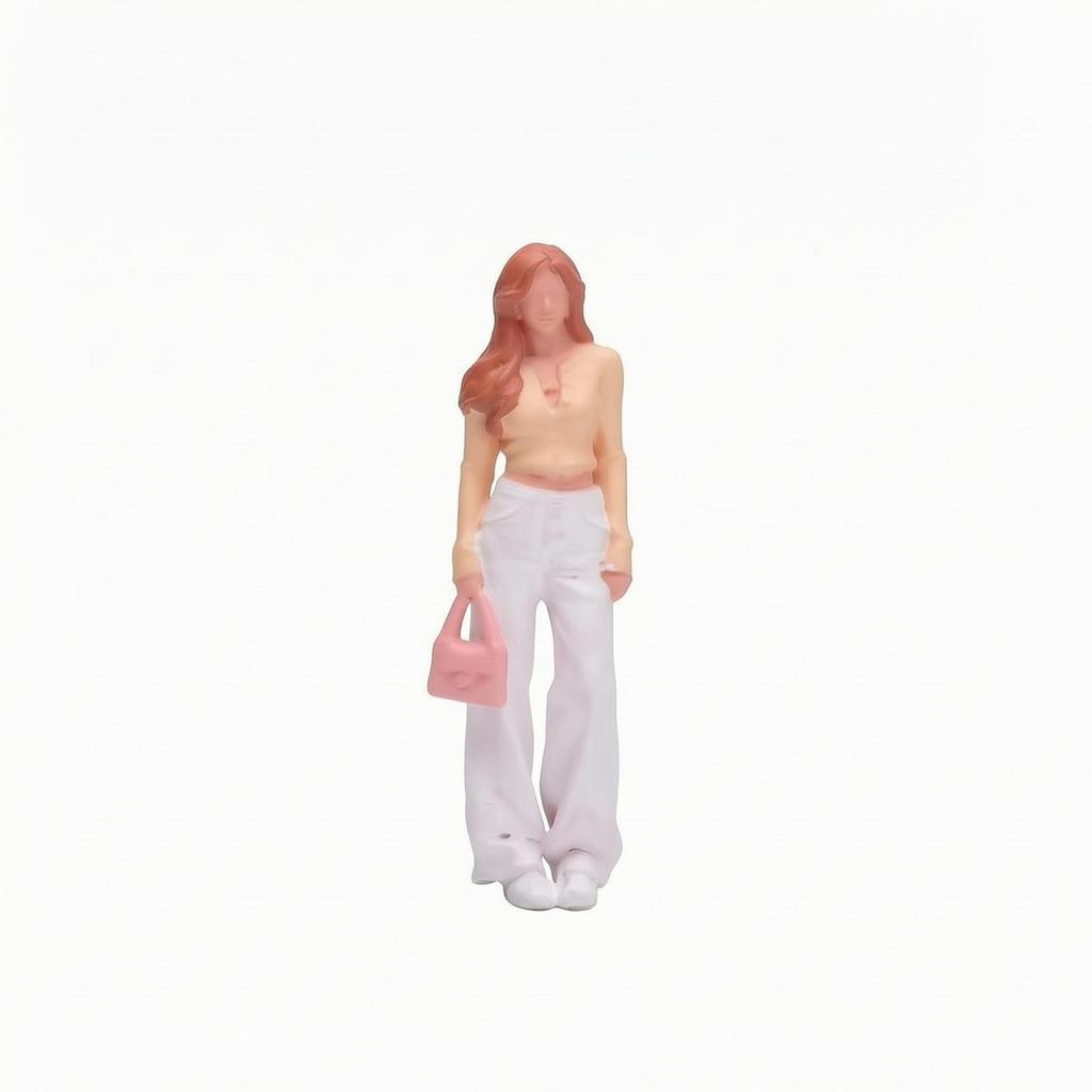 1:64 Scale Standing Woman Figurine Collectible Diorama Character Figure Lifelike