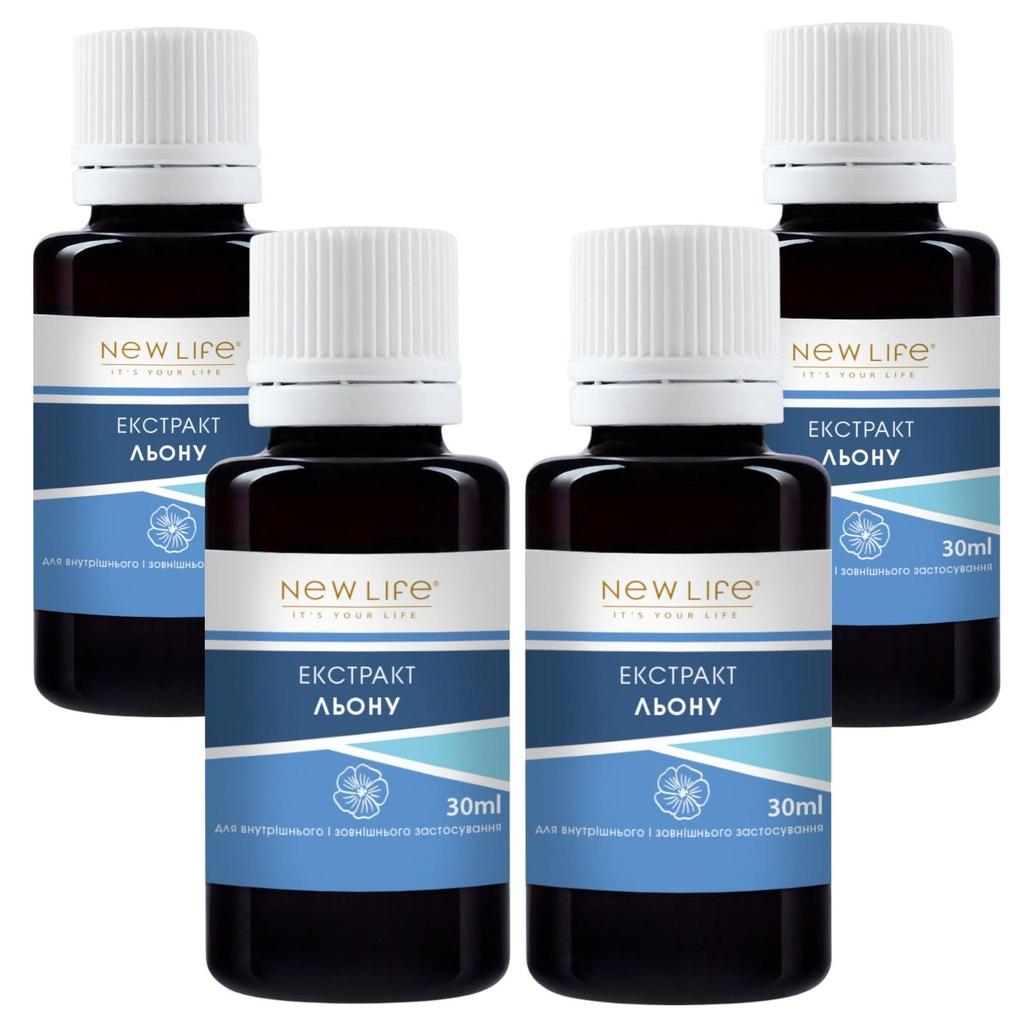 Flax Seed Extract Tincture Herbal Liquid Dietary Supplement New Life