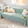 Anti-cat Stretches Sofa Towel Full Cover Chenille Lace Edge Knee Blanket Four Seasons Sofa Slipcover for Home Decor Nap Blanket