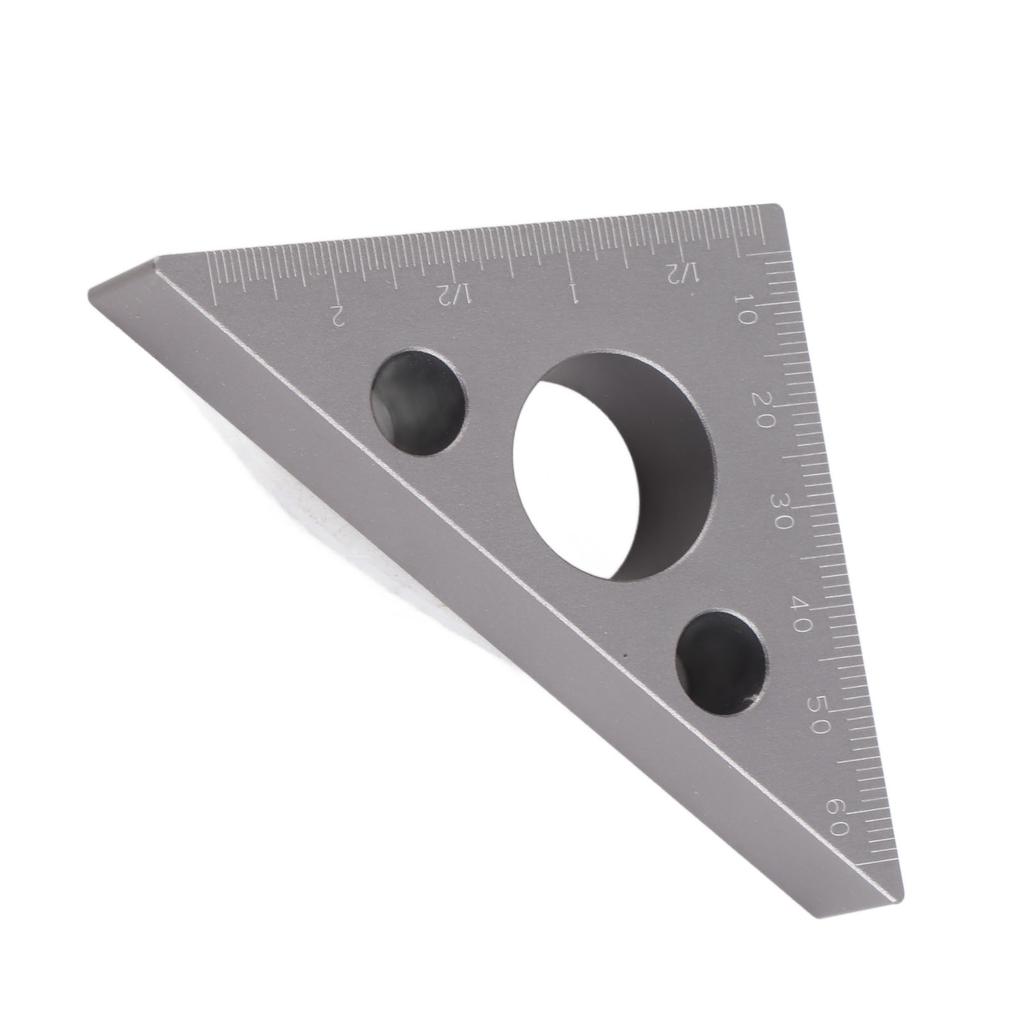 45 Degrees Ruler 45/90 Degrees Matte Aluminum Alloy Mini Right Angle Ruler Woodworking Measuring Tool Aluminum Right Angle Ruler
