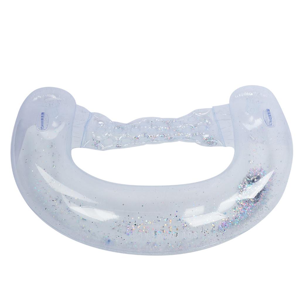 Durable Inflatable Pool Float Cushion Bed Mattresses Summer Water Toy with Silver Paillette