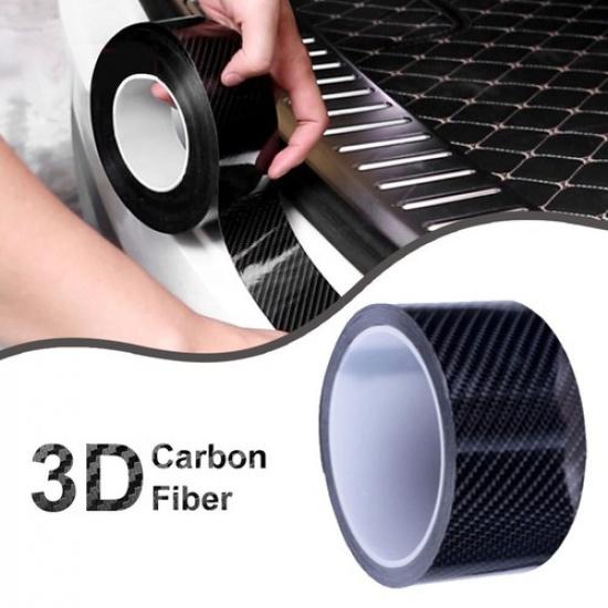 Carbon Fiber Car Door Sticker Body Anti Scratch Protector Sill Scuff Cover Trim