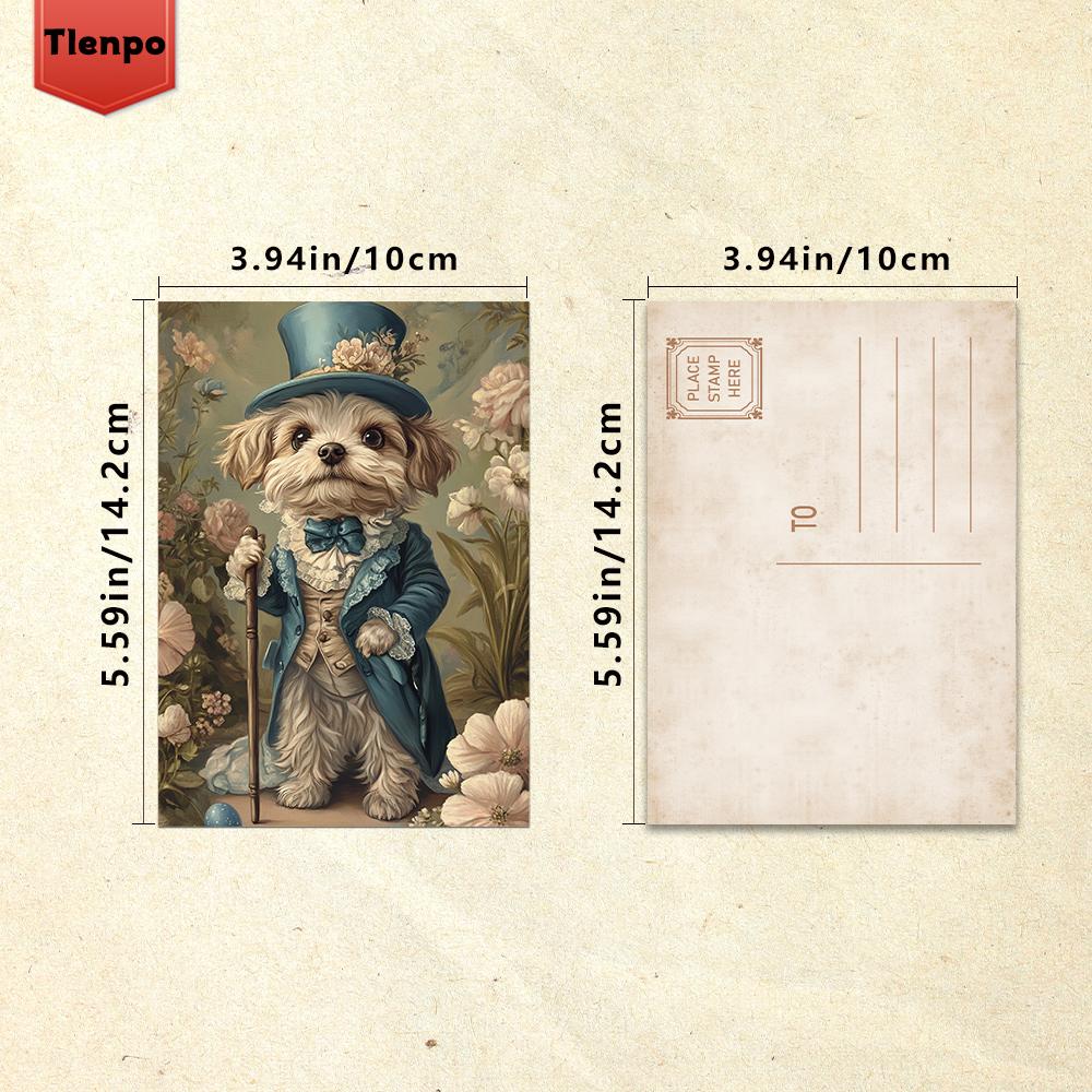 32pcs, Cute Puppy Postcards, Animal Postcards, Wall Stickers, Message Cards, Cards, DIY Postcards, Souvenirs, Holiday Decoration