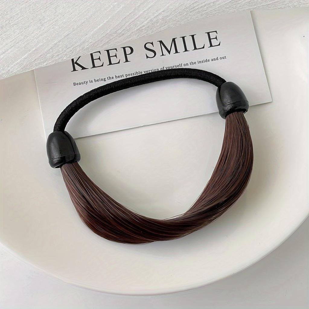 Golden Twisted Braid Wig Elastic Hair Tie