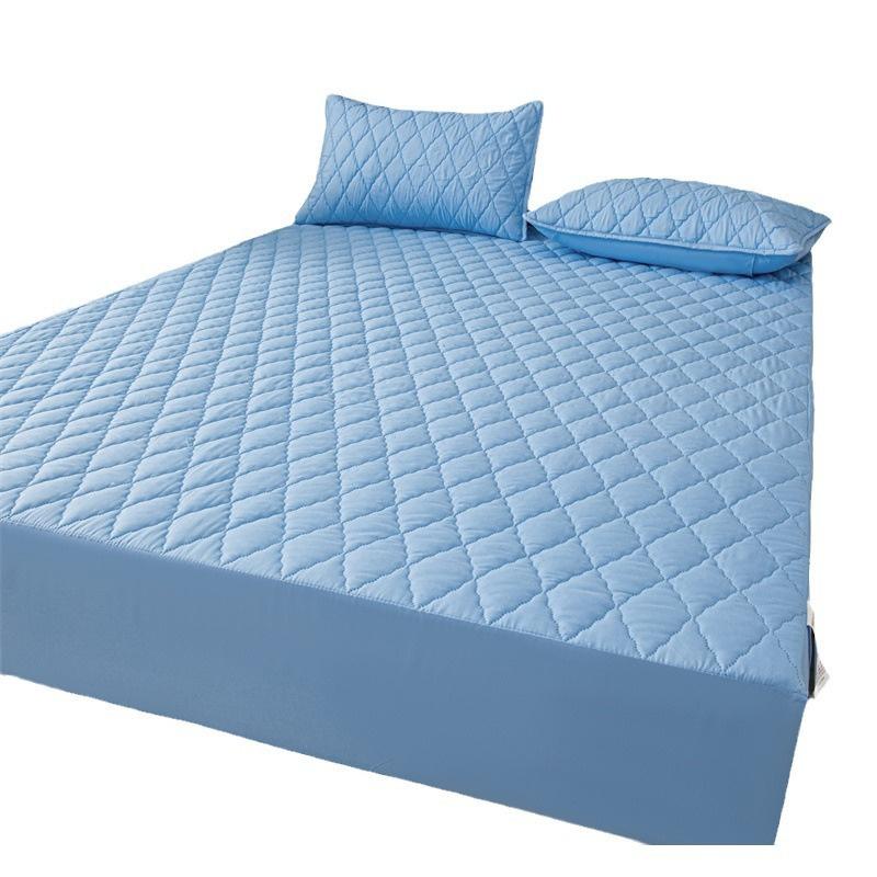 Waterproof Quilted Mattress Pad Protector Anti-mite Anti-bacterial Mattress Cover Embossed Design Bedding Bed Cover Fitted Sheet