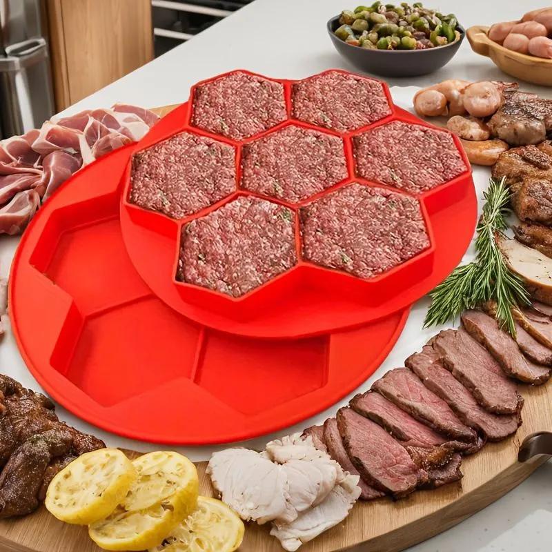 Burger Vorm, Vlees Tool, 7-Gats Cake Vorm, IJsblokjes Net, Bakproducten, Keukenaccessoires