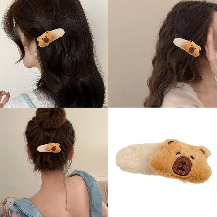 Cute Capybara Plush Hair Band Elastic Headband Fashion Hair Accesories Hair Ties Hairpieces Suitable for Girls and Women