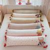 2026 Cotton Double Gauze Applique Embroidery Long Cushion - Style Two