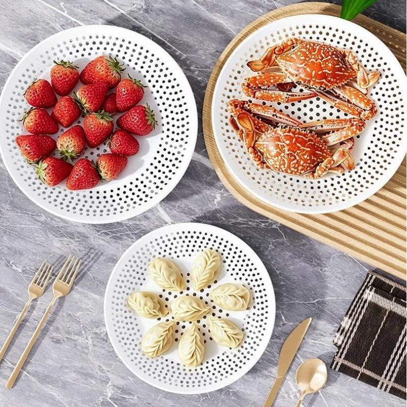 Pp Perforated Steaming Plate High Temperature Resistance Easy Clean For Home Kitchen Steaming Dumplings