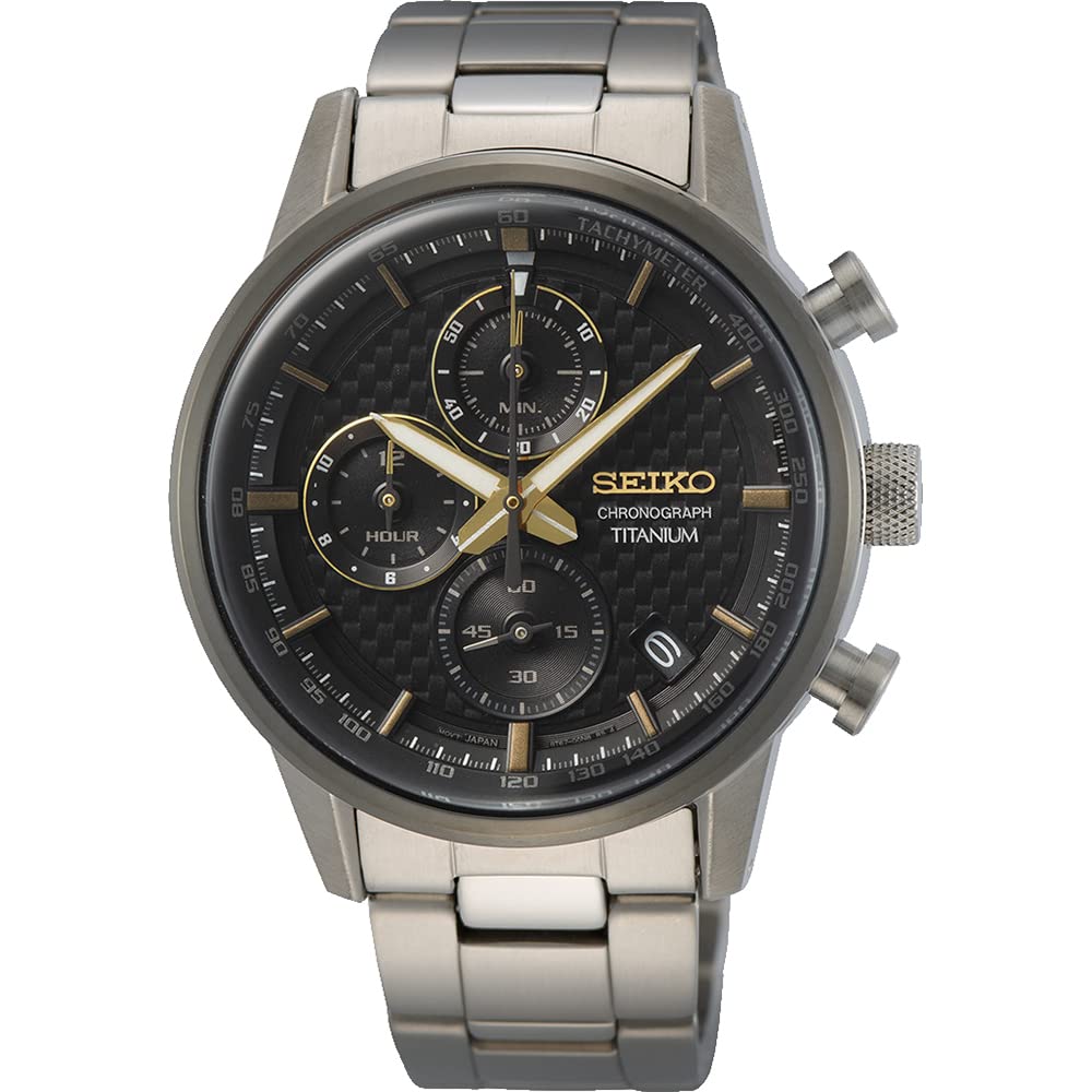 

Seiko SEIKO watch chronograph black gold titanium SSB391P1 men s