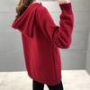 Loose Pullover Sweater for Women Loose Solid-color Knitted Sweater Long-sleeved Hooded Knitted Sweatshirt Autumn and Winter Coat