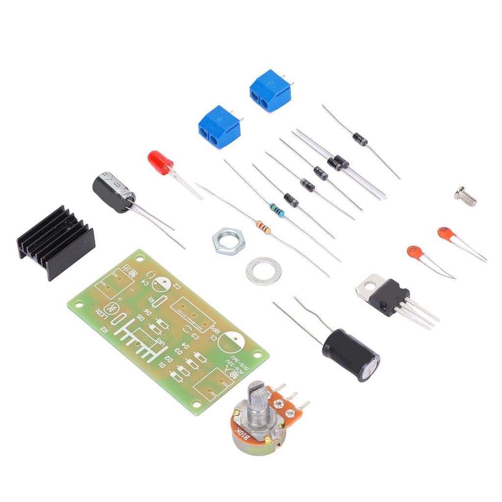 Adjustable Regulated Power Supply Kit Output Protection Rectifier Circuit Input Adjustable Voltage Set