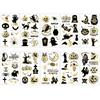Shoulder Thorn Tattoo Sticker Halloween Cosplay Punk Fake Tattoo for Woman Man Clavicle Tatuajes Temporales Faux Tatouage Femme